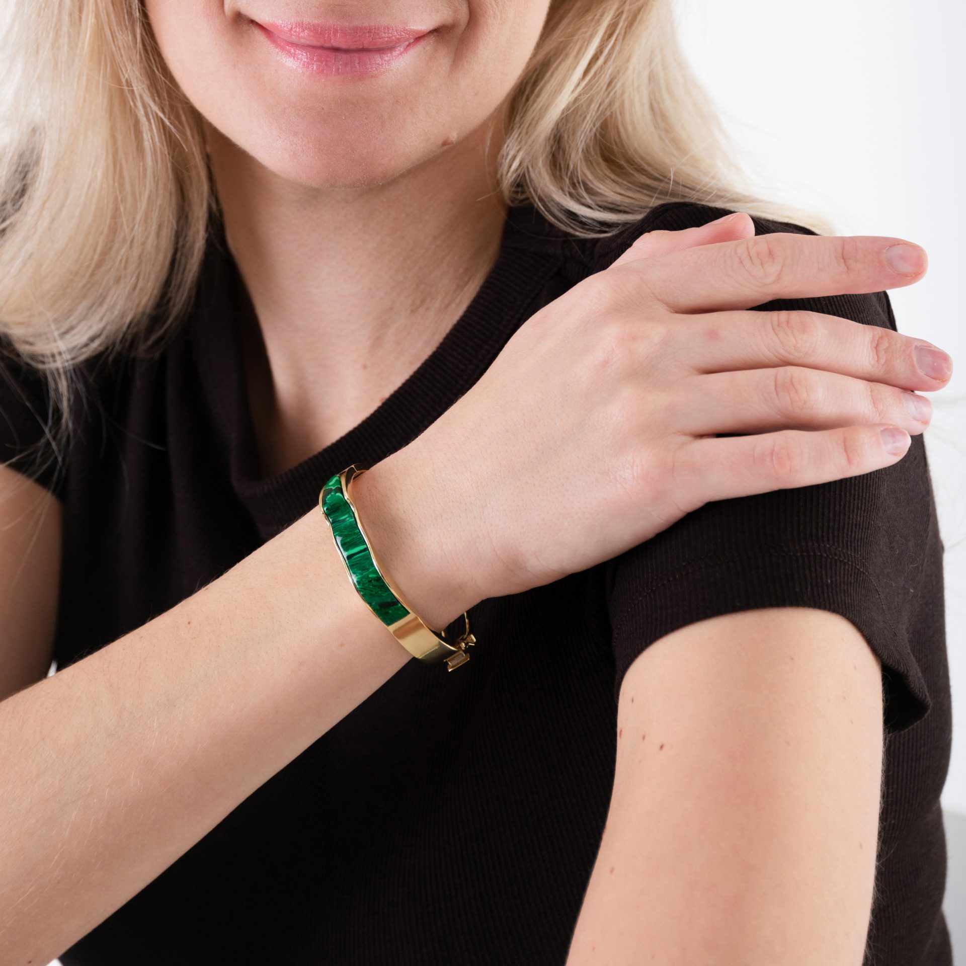 Nicole Malachite Green Bangle - Image 3