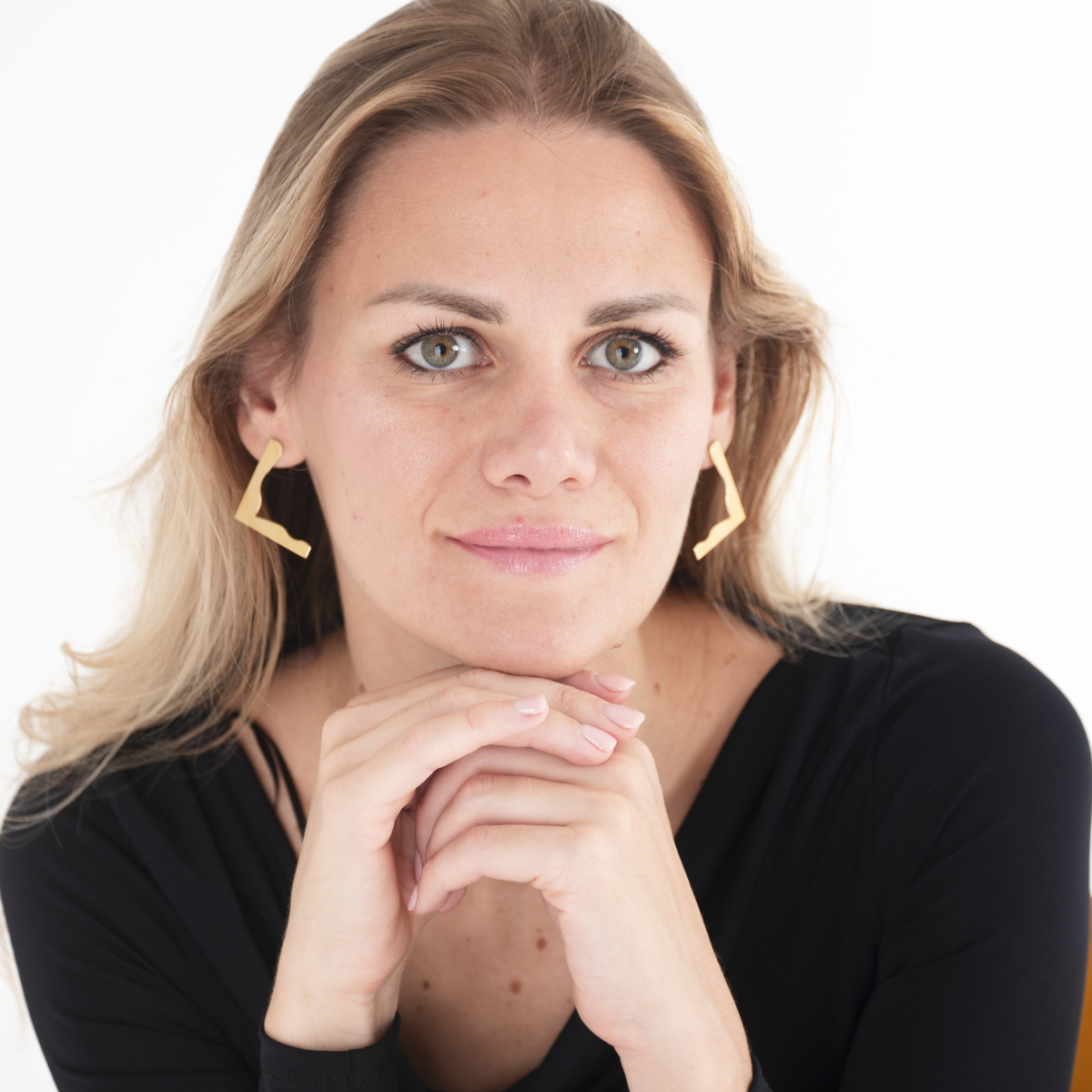 Jennifer Rose Gold Earrings - Image 2